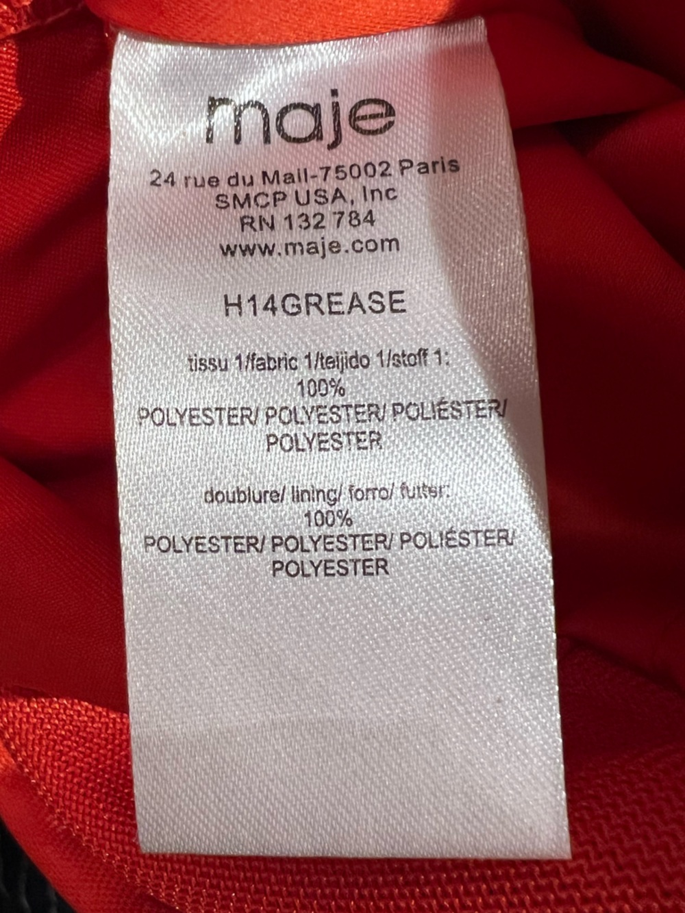 ❤️Maje Red Sleeveless A-line Dress w Pockets❣️ - Picture 6 of 6